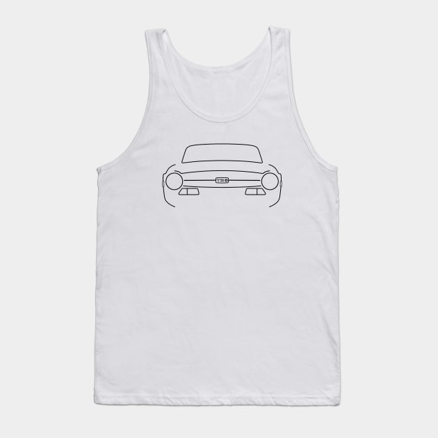 Triumph TR6 outline graphic (black) Tank Top by soitwouldseem